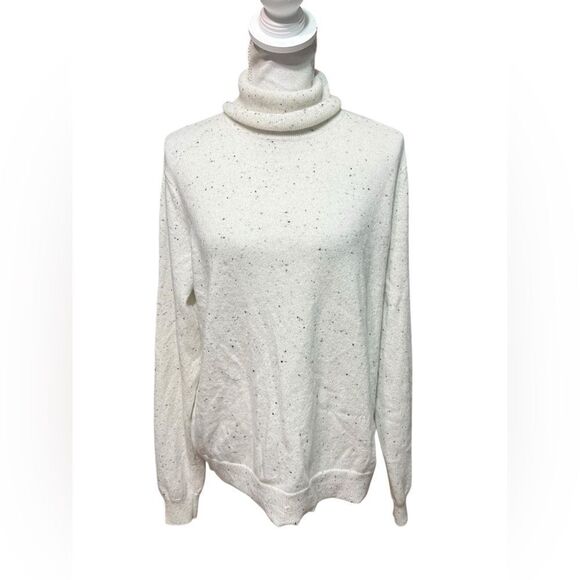 Orvis 100% Cashmere Turtleneck Sweater XL speckled - Picture 1 of 5